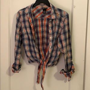 Flannel crop top